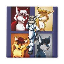Darrik - Fox of Many Colors Fridge Magnet