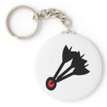 dart arrows bullseye key chain