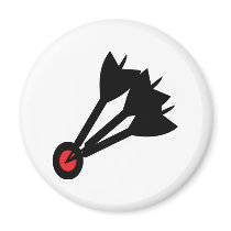dart arrows bullseye refrigerator magnets