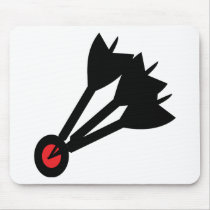 dart arrows bullseye mouse pad