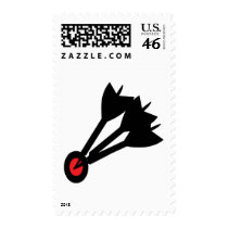 dart arrows bullseye postage stamps