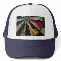 Dart board game mesh hats