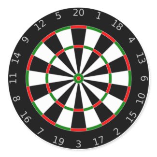 DART BOARD sticker