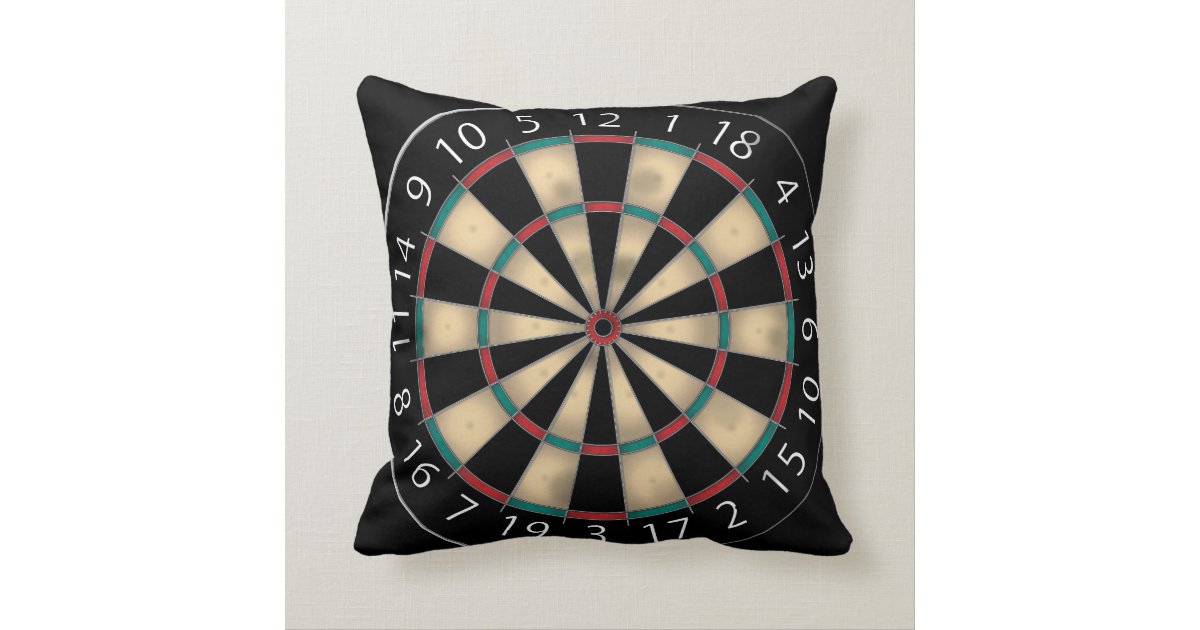 Dart Board Throw Pillow Zazzle