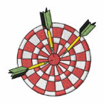 Dart Board with darts Embroidered Hooded Sweatshirt