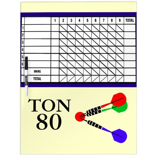 Dart GameScoreboard Dry Erase Whiteboards Zazzle