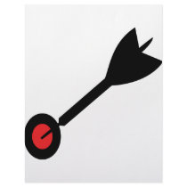 dart in bull´s eye icon letterhead