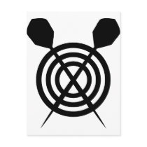 dart sport icon crossed postcards