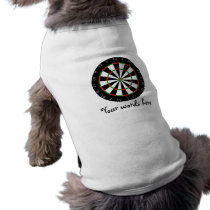 Dartboard background dog t-shirt