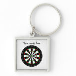 Dartboard background keychains
