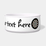 Dartboard background pet bowls