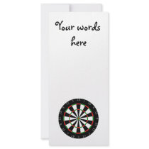Dartboard background rack card template