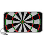 Dartboard background speakers