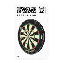 Dartboard & Darts: 3D Model: Postage