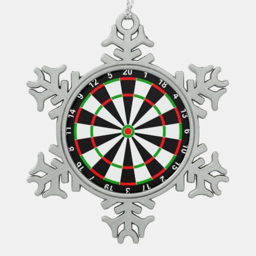 dartboard snowflake pewter christmas ornament zazzle dartboard snowflake pewter christmas ornament zazzle