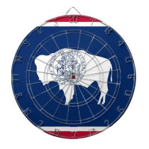 Dartboard with Flag of Wyoming, USA dartboards