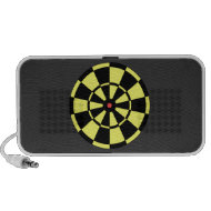 Dartboard Yellow Black Red Bullseye Doodle Speaker doodle