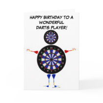 Darts Player Birthday Greeting Card