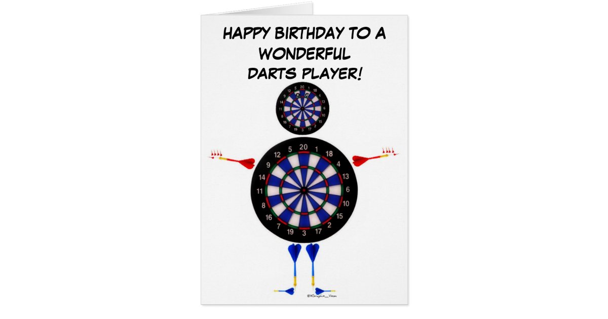 Darts Player Birthday Card Zazzle