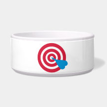 Darts target dog water bowl