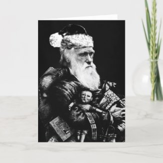 Darwin Atheist Christmas Card card