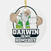 Darwin es mi Homeboy (a todo color) Adornos De Navidad