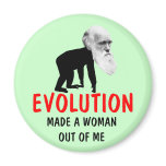 Darwin evolution fridge magnets