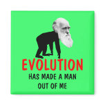 Darwin evolution refrigerator magnet