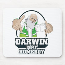 Darwin Is My Homeboy (Full Color) Mouse Pads