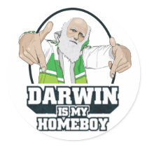 Darwin Is My Homeboy (Full Color) Sticker