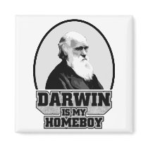 Darwin Is My Homeboy Refrigerator Magnets