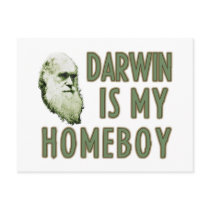 Darwin is my homeboy postcards