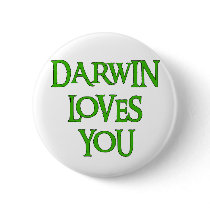 Darwin Loves You Buttons