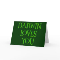 Darwin Loves You Card