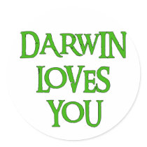 Darwin Loves You stickers by godless_heathen Darwin Loves You stickers