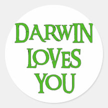 Darwin Loves You Stickers