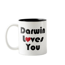 Darwin Lves You mugs