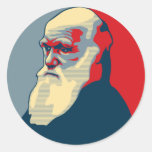 Darwin, no text round sticker