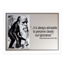Darwin Quote ~ Ignorance Postcards