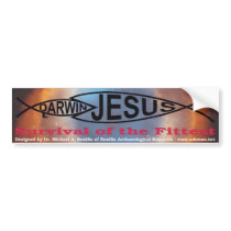 Darwin vs. Jesus bumper sticker bumper stickers