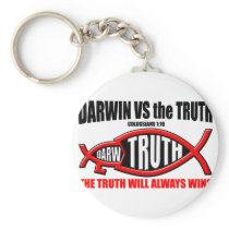 Darwin VS The Truth keychains