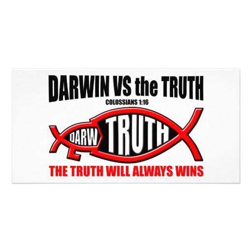 Darwin VS The Truth Photo Card