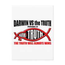 Darwin VS The Truth postcards
