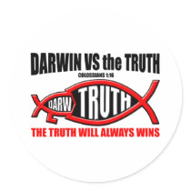 Darwin VS The Truth stickers