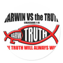 Darwin VS The Truth stickers