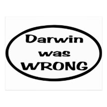 Darwin was wrong Oval Postcards