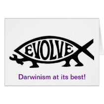 Darwinism at its best greeting card cards