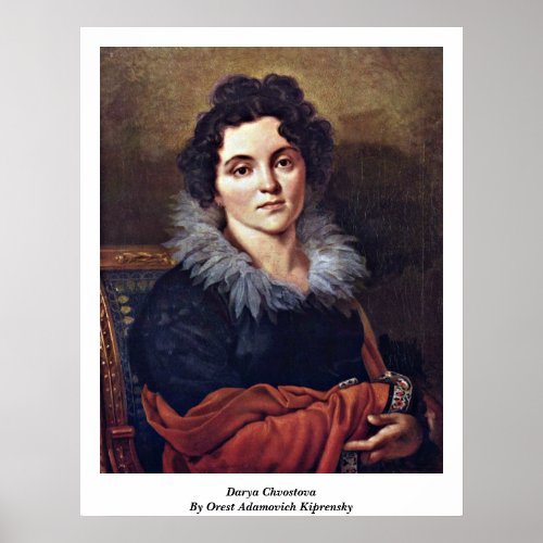 Darya Chvostova By Orest Adamovich Kiprensky Poster