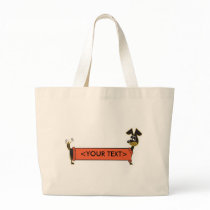Daschund Dog Customizable, <YOUR TEXT> bags by customize_it Daschund Dog Customizable, <YOUR TEXT> bags