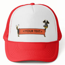 Daschund Dog Customizable, <YOUR TEXT> hats
